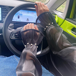 2 пара длинных нарукавников из двухцветной глазурованной марли&nbsp;AJEW-CY0001-22C