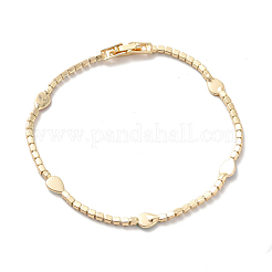 Bracciale tennis in zirconi chiari con malocchio a goccia smaltato&nbsp;BJEW-I300-04G