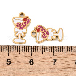 Pendentifs en acier inoxydable 304 émaillés&nbsp;SA-CBAA937-09B-G