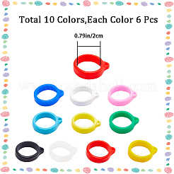 Ciondolo in silicone 60 pz 10 stili&nbsp;SIL-GF0001-27