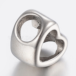 Европейские бусины из нержавеющей стали 304 STAS-H446-102AS