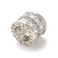 Стойки обшивки латунь микро проложить кубического циркония бусы KK-L210-005P