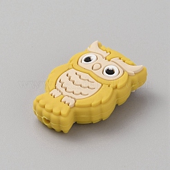 Сова пищевые экологически чистые силиконовые бусины&nbsp;LS-SIL-WH0019-26G