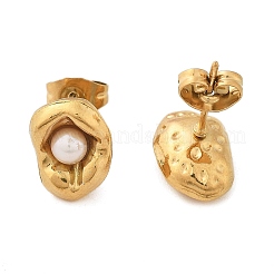 Orecchini a bottone in acciaio inossidabile 304&nbsp;EJEW-S246-06G