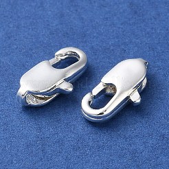 ラックメッキ真鍮カニカン  長持ちメッキ  鉛フリー＆カドミウムフリー  銀  10x5x2.8mm  穴：1.8x1mm&nbsp;KK-F090-23S-02