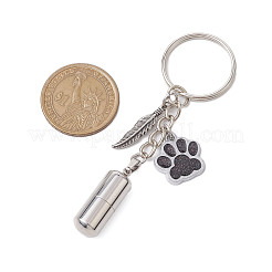 合金エナメルキーホルダー  犬の足  プラチナ  8.7cm&nbsp;KEYC-JKC00872