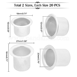 40 Stück 2 Stile Aluminium-Kerzenbecher&nbsp;FIND-PH0004-52
