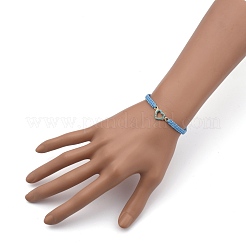 Регулируемые нейлоновые шнур плетеный браслеты из бисера&nbsp;BJEW-JB05394-02