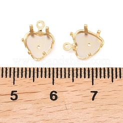 Оправа в форме сердца из латуни с пришивными зубцами&nbsp;KK-C163-14A-G