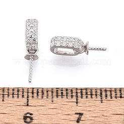 925 кулон поручитель из стерлингового серебра с микро-покрытием из кубического циркония STER-N016-89P