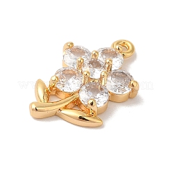 Pendentifs en laiton zircon cubique transparent&nbsp;KK-M294-05G-01