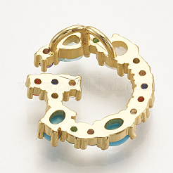 Латунные микро проложить кубического циркония подвески ZIRC-S061-64G