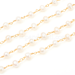 Латунная цепочка из бисера ручной работы&nbsp;CHC-I031-05B