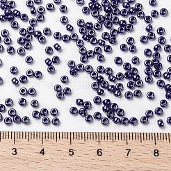 MIYUKIラウンドロカイユビーズ  日本製シードビーズ  （rr434)不透明なナスのツヤ  8/0  3mm  穴：1mm  約422~455PCS /ボトル  10 G /ボトル&nbsp;SEED-JP0009-RR0434