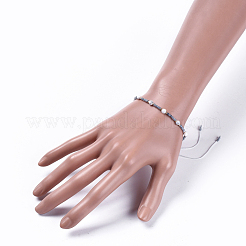 Bracciali con perline intrecciati con filo di nylon regolabile&nbsp;BJEW-JB04376-04