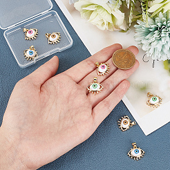 8шт 4 цвета латунные подвески KK-AR0003-65