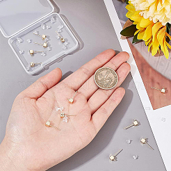 6 пара латунных сережек-гвоздиков KK-BC0008-55