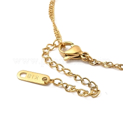 Ожерелье из прозрачного кубического циркония с кулоном в виде арки и сингапурскими цепочками&nbsp;NJEW-P273-01G