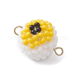 Подвески-шармы в форме круглого глаза из стеклянных бусинок и стеклянных семян на Хэллоуин&nbsp;PALLOY-MZ00948-03