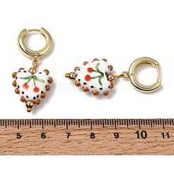 Pendientes colgantes de aro de latón&nbsp;KK-CBA8324-26G-03