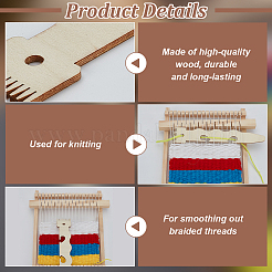 1 набор деревянных гобеленовых плетеных гребней&nbsp;DIY-FG0007-01