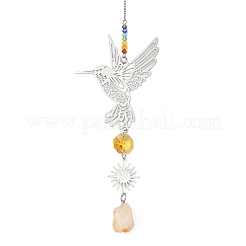 Sonnenfänger aus Edelstahl 201 mit Vogel-/Lebensbaummotiv&nbsp;HJEW-JM04875