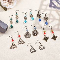 Наборы для самостоятельного изготовления сережек с узлом «Тринити» DIY-SC0012-12AB