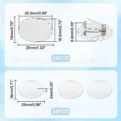 Rohling-Set für ovale Broschen&nbsp;DIY-UN0005-20