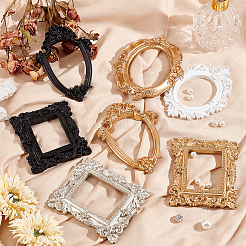 12шт 12 стиля винтажная рамка для фотографий из смолы&nbsp;AJEW-AN0007-29