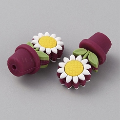 Vaso di fiori di girasole perline in silicone ecologico per uso alimentare&nbsp;SIL-TAC0002-20A