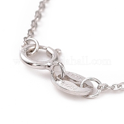 Collana con catene a maglie in argento sterling placcato rodio anti-ossidazione per donna&nbsp;STER-I021-08A-P