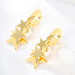 Стильные серьги-подвески в форме звезд из нержавеющей стали 201 для женщин HF2448