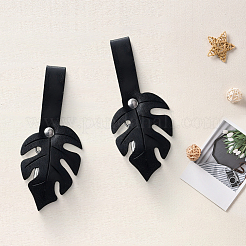 2 шт. зажимы для кардигана из искусственной кожи с листьями&nbsp;JEWB-CL0001-01C