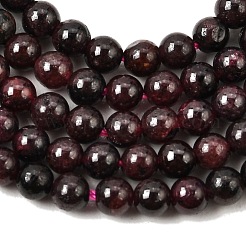 Grenat naturel brins de pierres précieuses perles&nbsp;X-G-R263-4mm