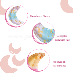 108шт 6 цвета прозрачные стеклянные подвески GLAA-BT0001-04