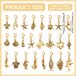 48 шт. 24 стильных подвесных украшений из сплава&nbsp;HJEW-PH02119