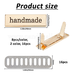 16 шт. 2-х цветные бирки из сплава ручной работы&nbsp;FIND-FH0001-31