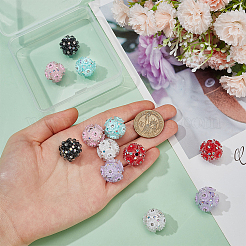 12шт 6 цвета бусины из полимерной глины ручной работы&nbsp;CLAY-PH0002-10