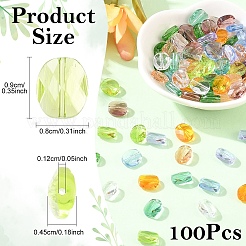 100 шт. 10 стиля стеклянных бусин&nbsp;GLAA-YW0005-64