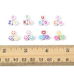 1680 шт. 28 стиля акриловые бусины с горизонтальными отверстиями SACR-FS0001-44