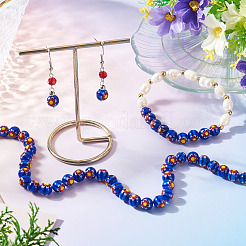 1 filo di perline di vetro millefiori rotonde&nbsp;LK-TADJ0001-01B