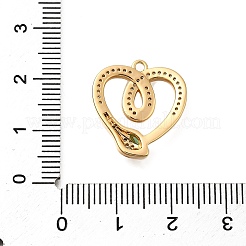 Pendentifs avec zircon cubiques à micro-pavés en laiton&nbsp;KK-B147-06C-G