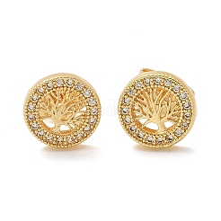 Серьги-гвоздики из циркония EJEW-D305-12G