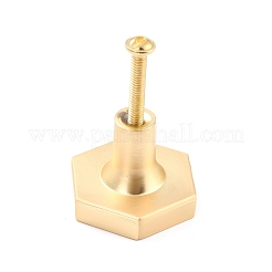 Шестигранник с решетчатыми латунными ручками и ручками для коробок DIY-P054-A02