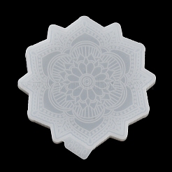 Мандала цветок коврик для чашки силиконовые Молды SIMO-H144-01B