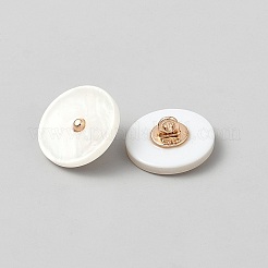 1穴シャンクボタン  フラットラウンド  ゴーストホワイト  18x8mm  穴：2mm&nbsp;BUTT-WH20002-30E