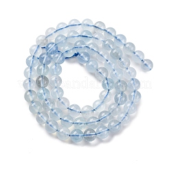 Природные Аквамарин бисер нитей G-P342-10-6mm-C