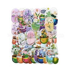 50 шт. капсула с цветочными наклейками из ПВХ STIC-E006-01