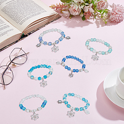 Наборы для самостоятельного изготовления браслета со снежинками&nbsp;DIY-SC0032-02