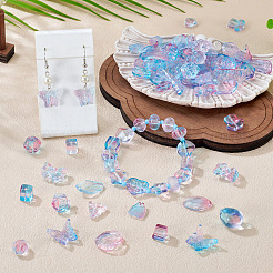 125 г прозрачных стеклянных бусин градиентного цвета&nbsp;GLAA-TA0003-58A